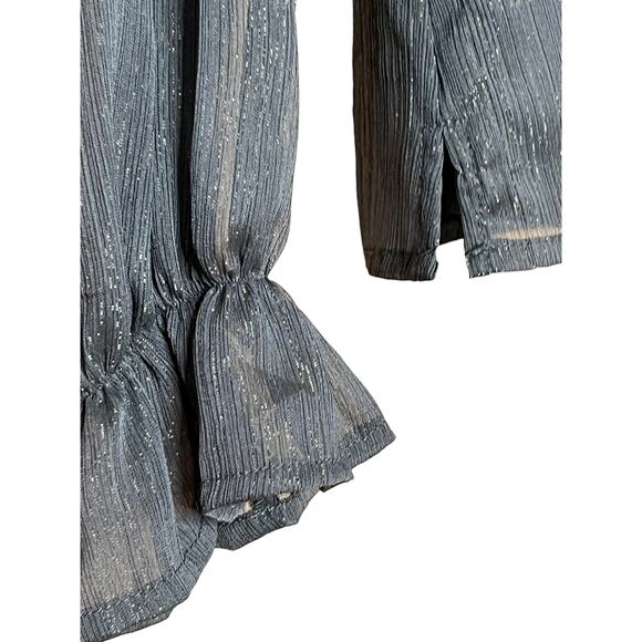 Andree by unit Dream Of The Day Charcoal Gray Blouse size Small - Picture 5 of 10